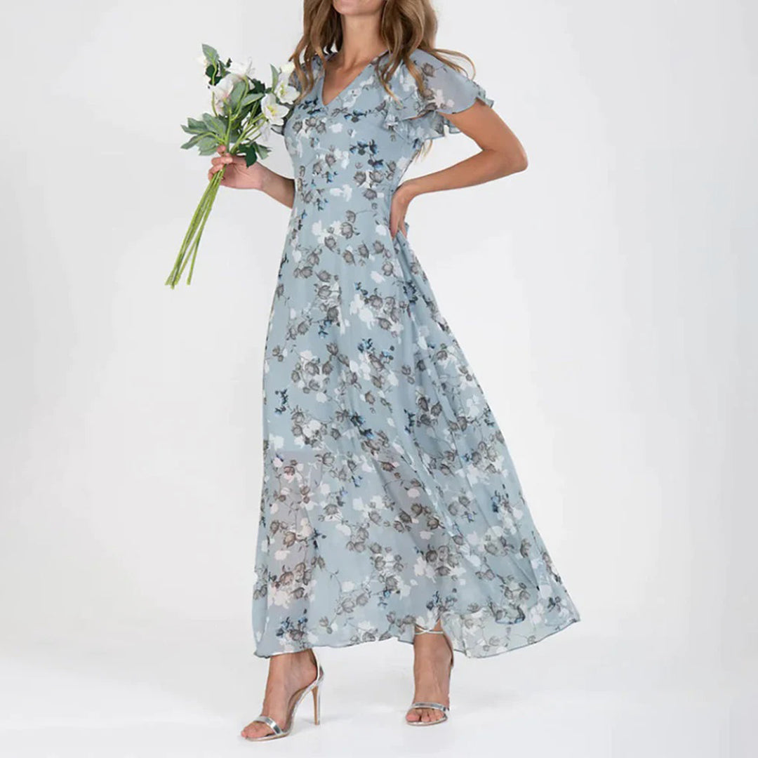 Amelie | Elegant Blomsterkjole | Damemode Nuvenci.dk