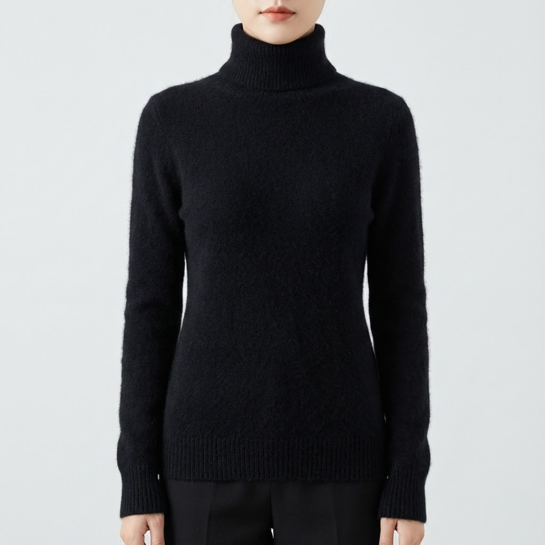 Ara | Blød Højhalset Cashmere Strik | Damer Sort Nuvenci.dk