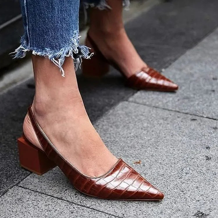 Arden | Pumps – Ortopædisk Komfort med Croco-Elegance Nuvenci.dk