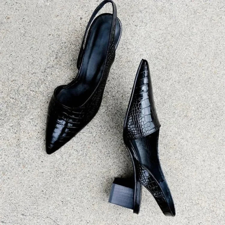 Arden | Pumps – Ortopædisk Komfort med Croco-Elegance Nuvenci.dk