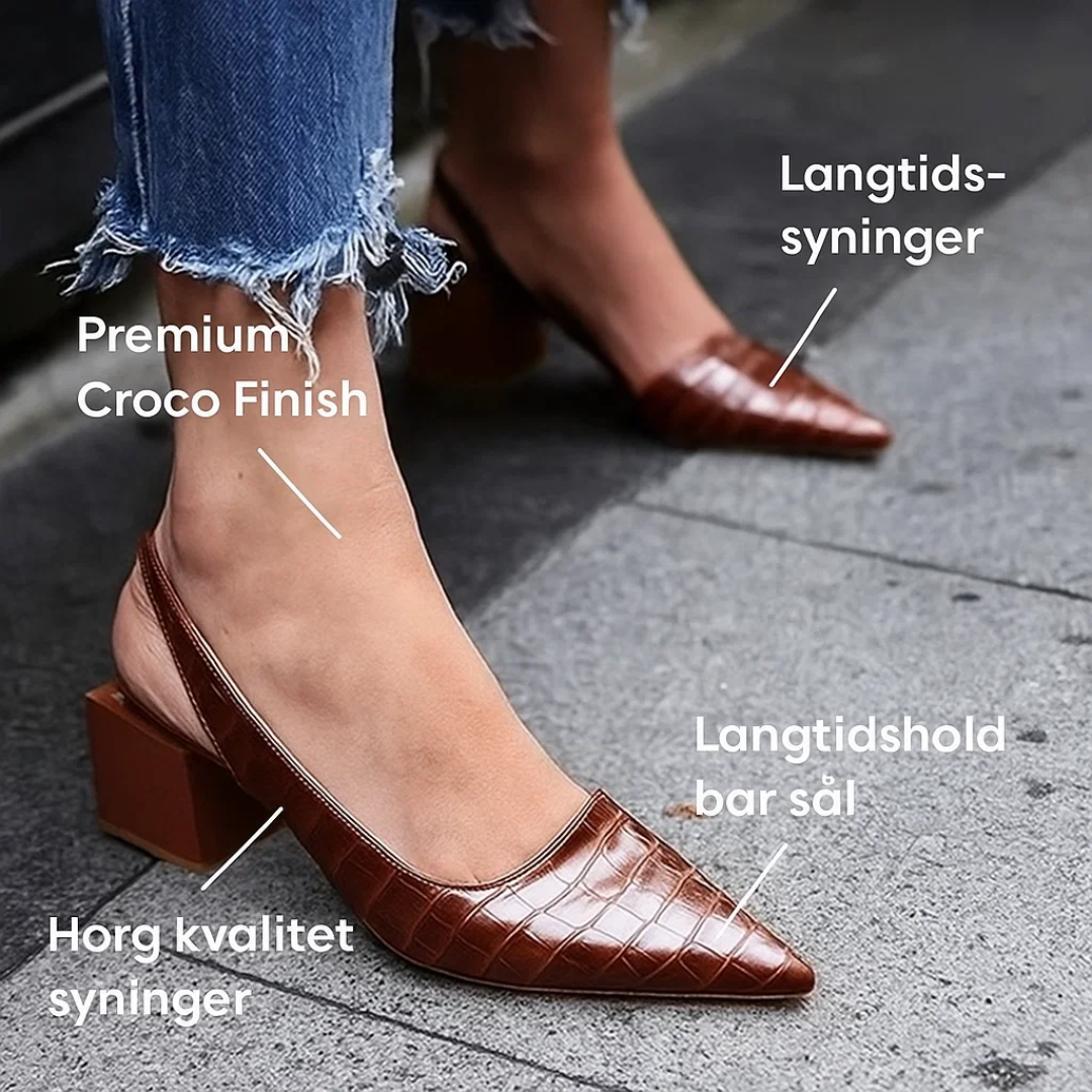 Arden | Pumps – Ortopædisk Komfort med Croco-Elegance Nuvenci.dk