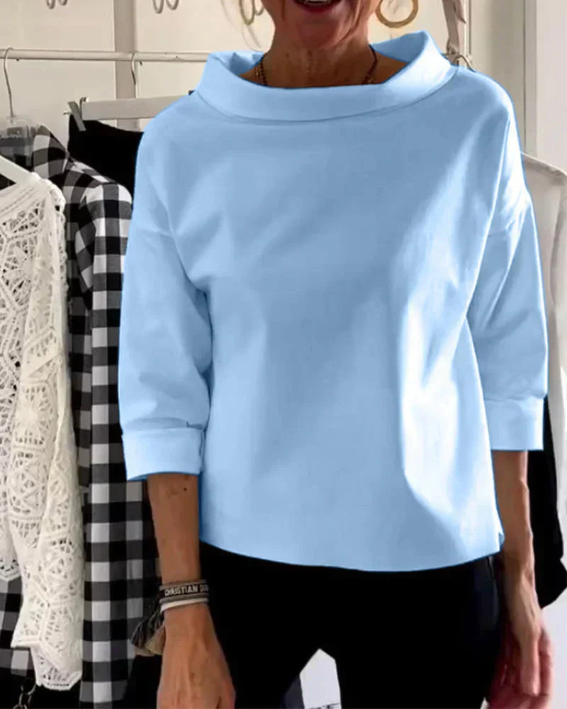 Arianna | Dametop – Elegant Stil til Hverdag og Fest Blå Nuvenci.dk