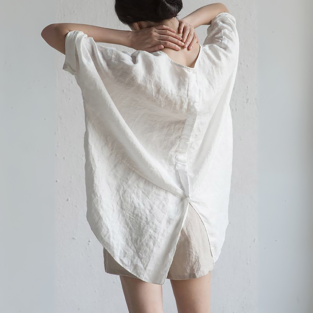 Ariola | Damebluse – Løs Pasform i Ren Hør Nuvenci.dk