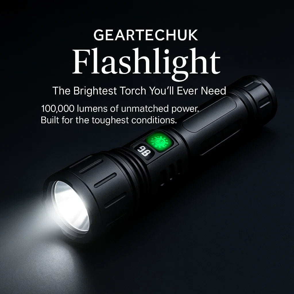 PowerLight | Taktisk Lommelygte – Ekstrem Rækkevidde & USB Opladning