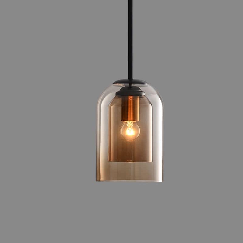 AuraGlas | Stilfuld Dobbeltglas Pendellampe Rust Nuvenci.dk