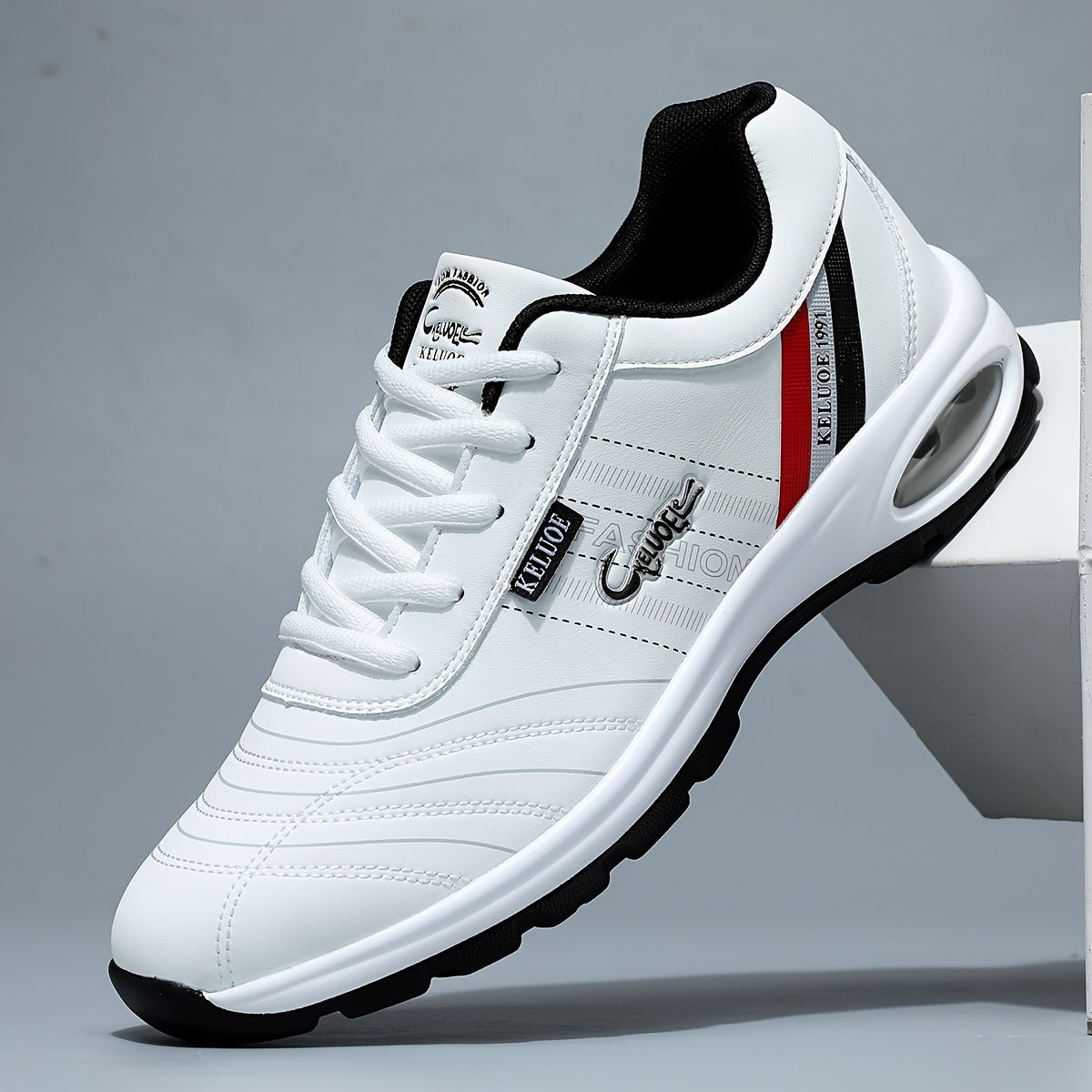 Averon - Herresneaker Med Klassisk Snit Hvid Nuvenci.dk