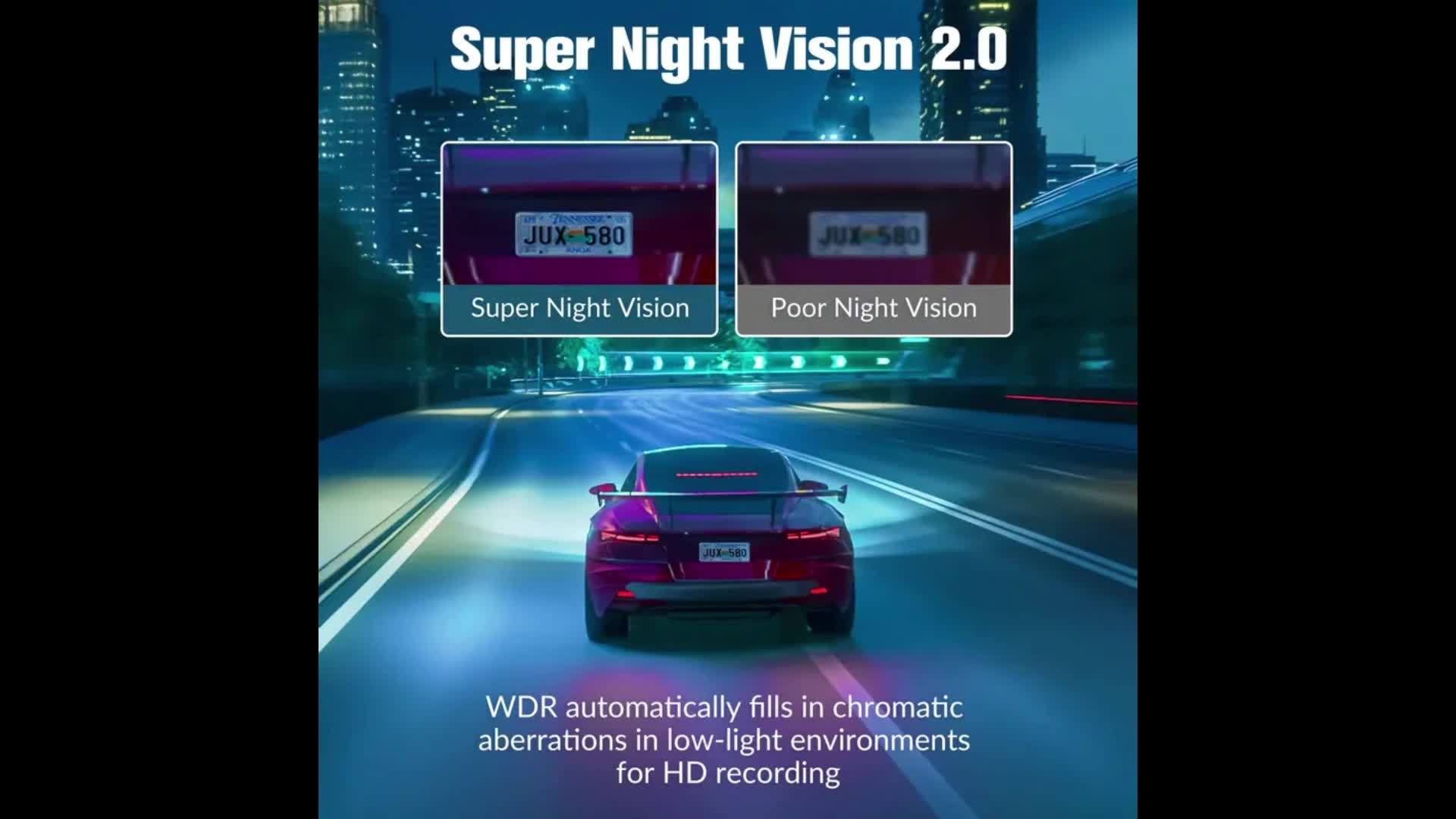 RoadGuard | Dobbeltlinse Bilkamera til Dag- og Natoptagelse