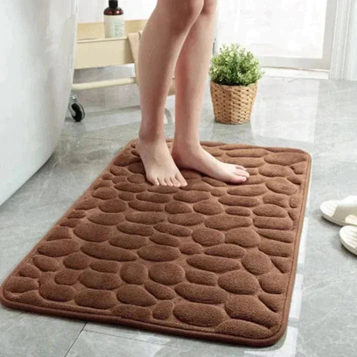 BathMat | Badeværelsesmåtte – Skridsikker Sikkerhed & Komfort Brun Nuvenci.dk