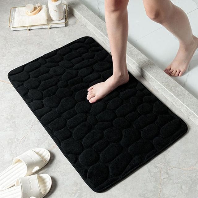 BathMat | Badeværelsesmåtte – Skridsikker Sikkerhed & Komfort Sort Nuvenci.dk
