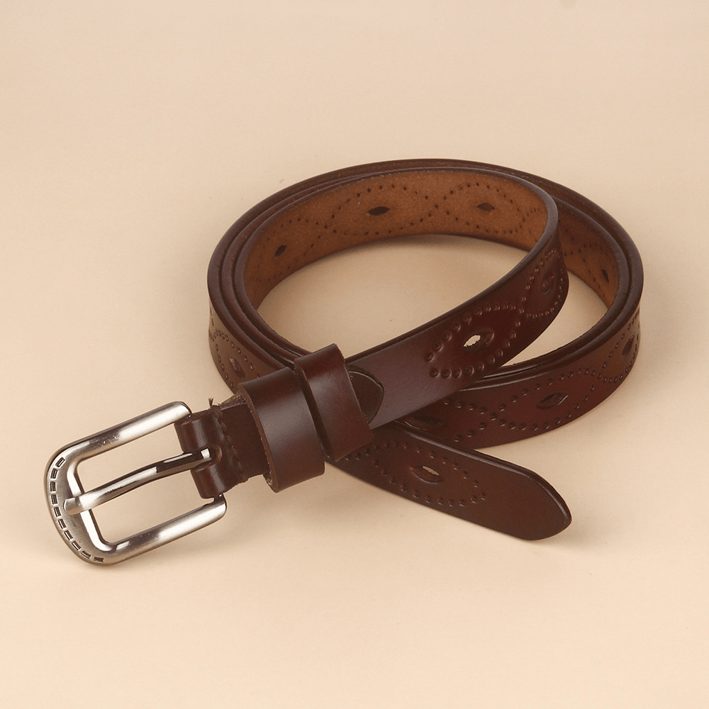 BeltCraft | Elegant Vintage Læderbælte med Kobberspænde Brun Nuvenci.dk