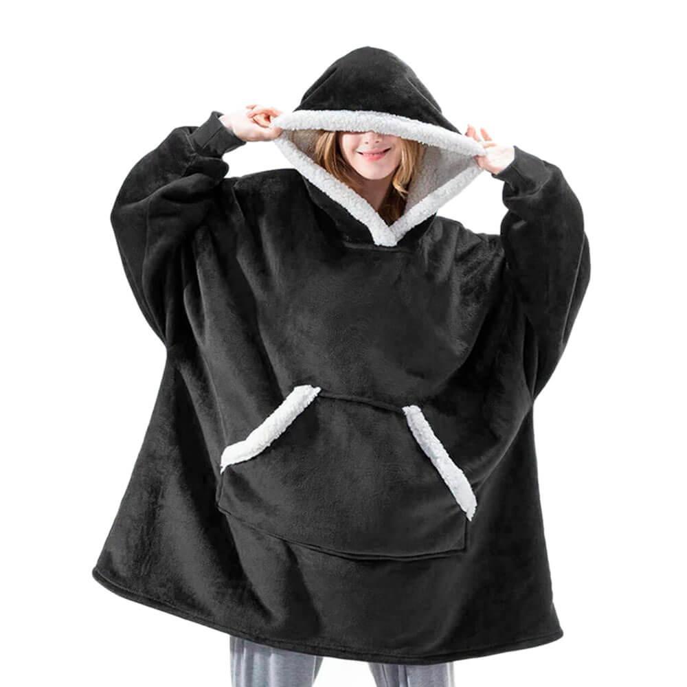Betty | Luksuriøs Vintervarme Hoodie Dækken Sort One Size Nuvenci.dk