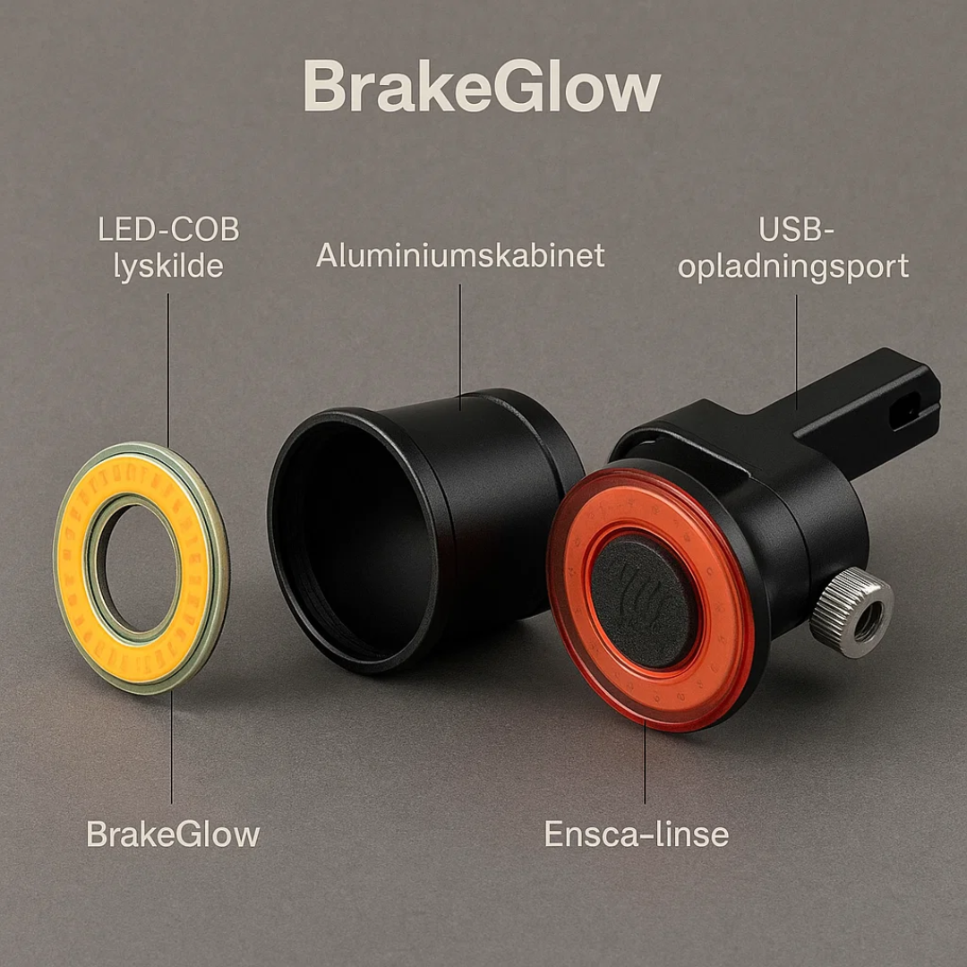 BrakeGlow | Ultra-intelligent baglygte til cykel Nuvenci.dk