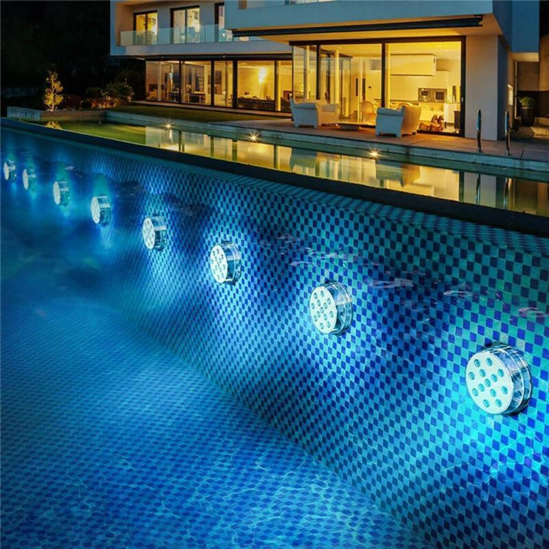 BrightPool | Undervands LED-lys – Fjernbetjent Lysshow 4 stk Nuvenci.dk