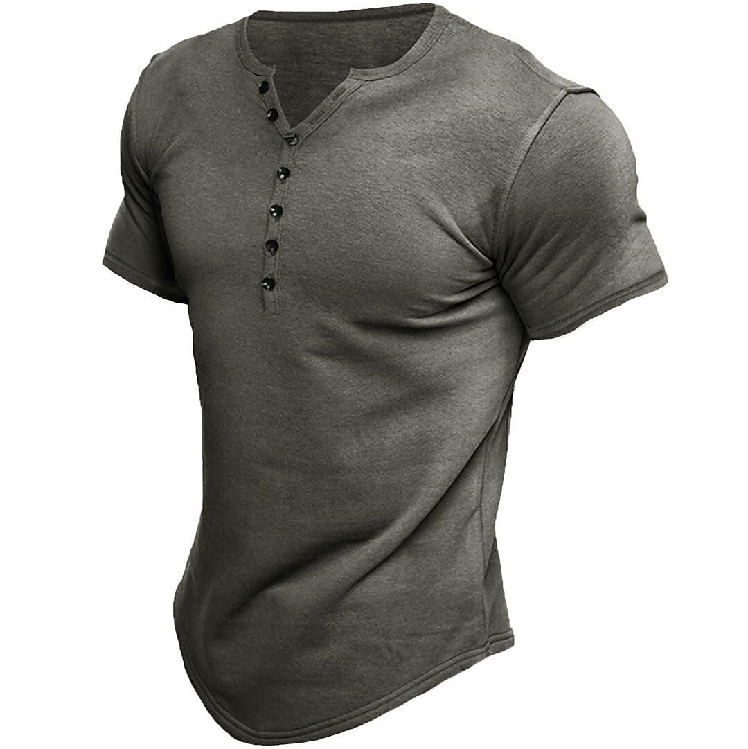 Joel | Henley T-shirt – Klassisk Pasform til Daglig Brug