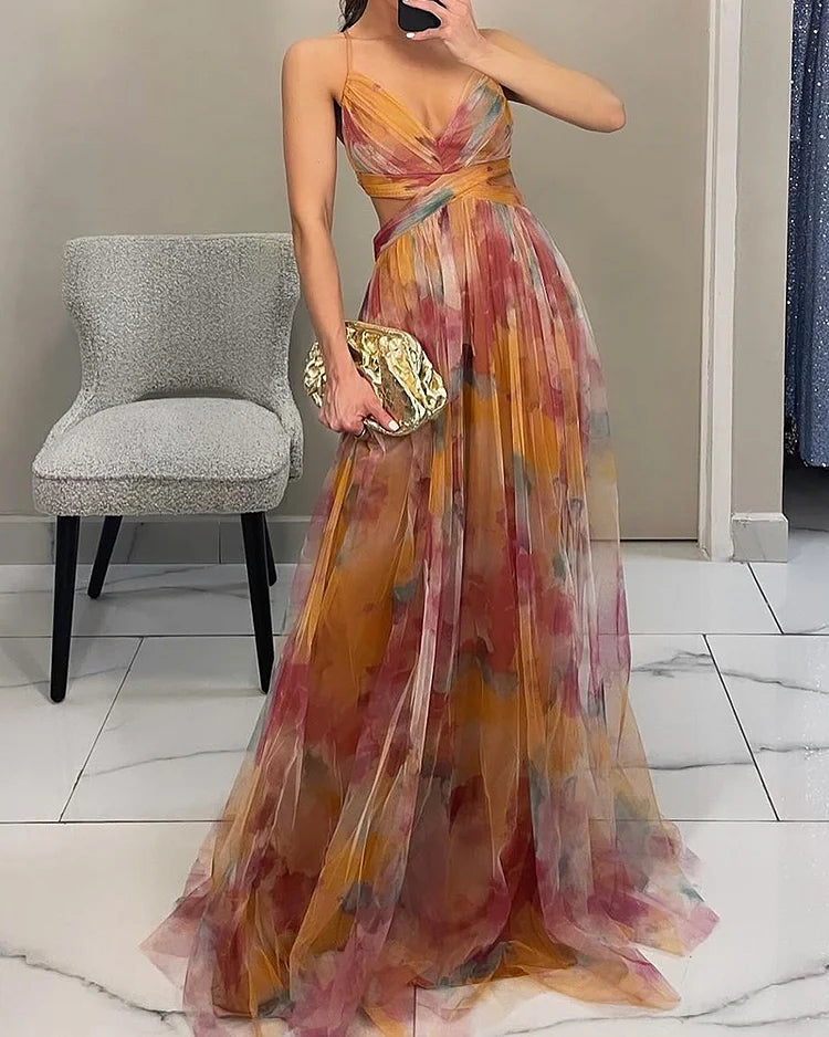 Celeste | Women's Dress – Timeless Floral Chiffon Elegance 3