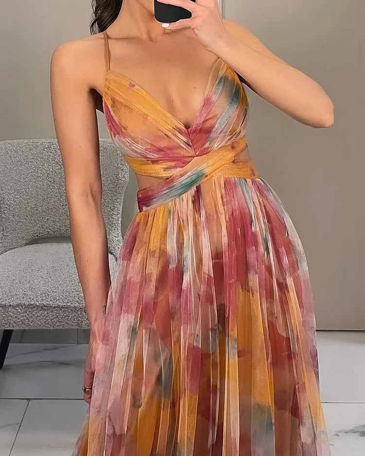Celeste | Women's Dress – Timeless Floral Chiffon Elegance 4