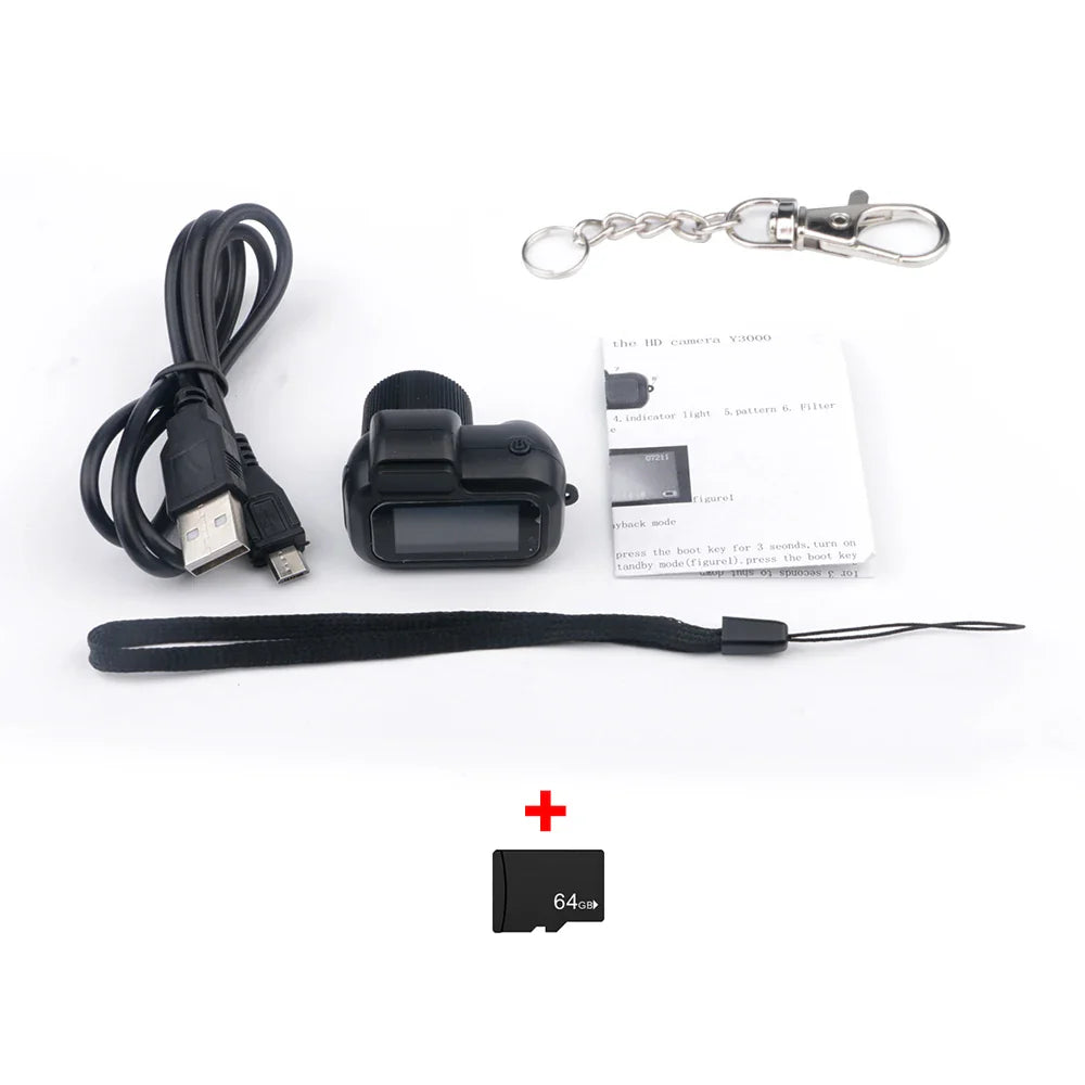 CamPix | Mini-kamera med 200mAh batteri & SD-kortoptagelse Tilføj kamera 64G Nuvenci.dk
