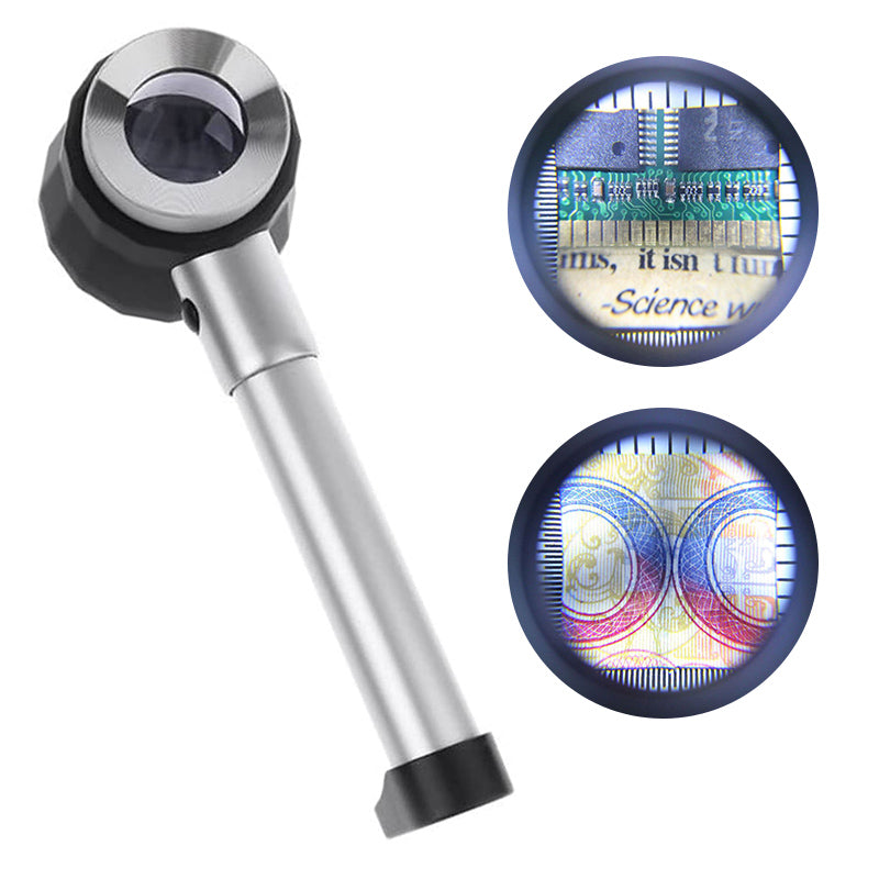ClearMagnify | Forstørrelsesglas – LED Lys & Indbygget Måleskala Nuvenci.dk