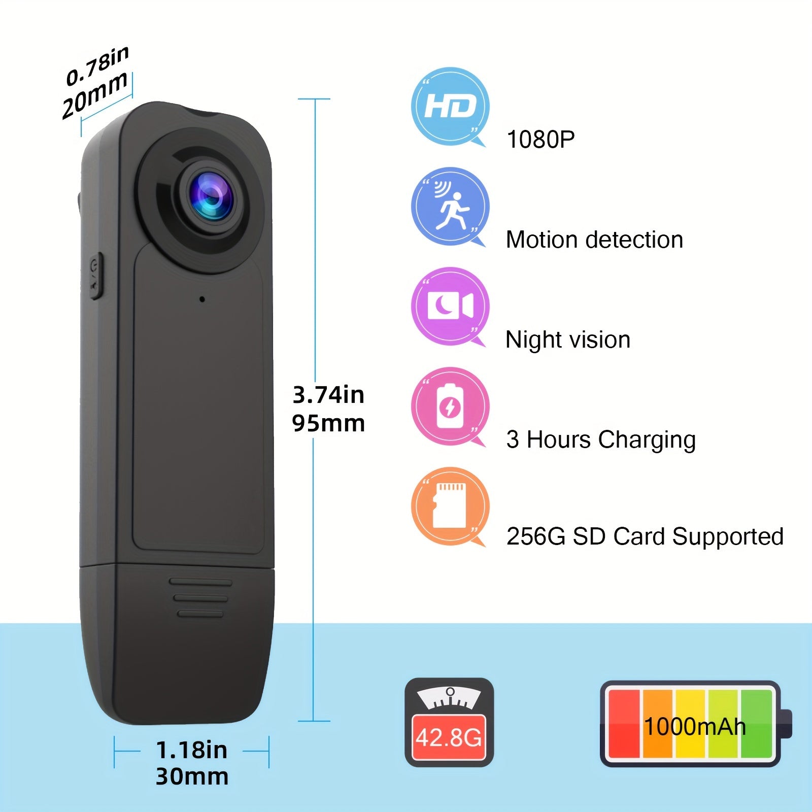 ClearShot | Mini Kamera – Skarp Full HD Optagelse Overalt Nuvenci.dk