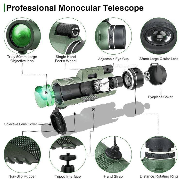 DetailScope | Monokulært Teleskop – Skarpe Billeder i Alle Lysforhold