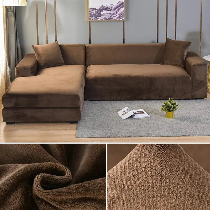 CushionEase | Stilfuldt Stræksbetræk til Sofa Brun Nuvenci.dk