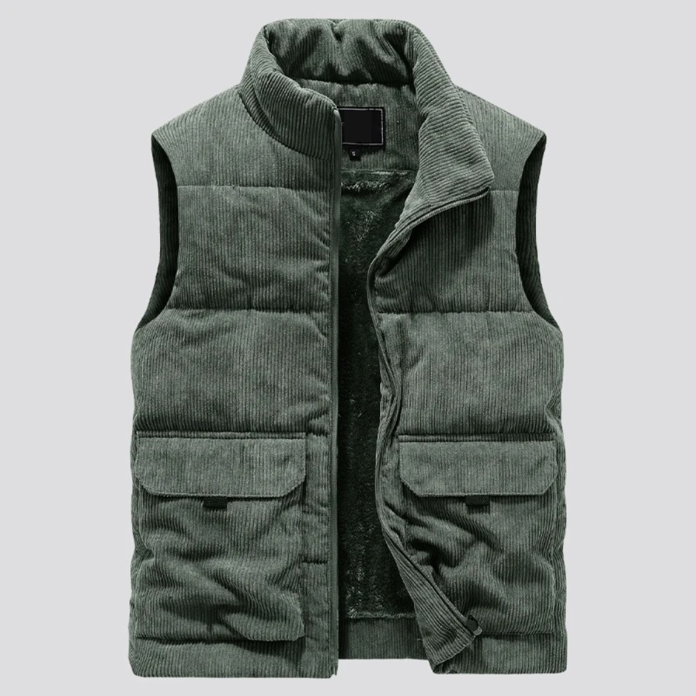 Don | Puffer-vest – Slank silhuet & praktiske lommer Grå Nuvenci.dk