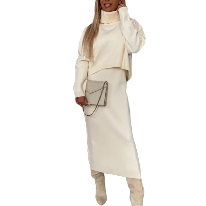Gabriella | Midi Kjole Sæt – Sofistikeret Outfit til Hverdag og Fest