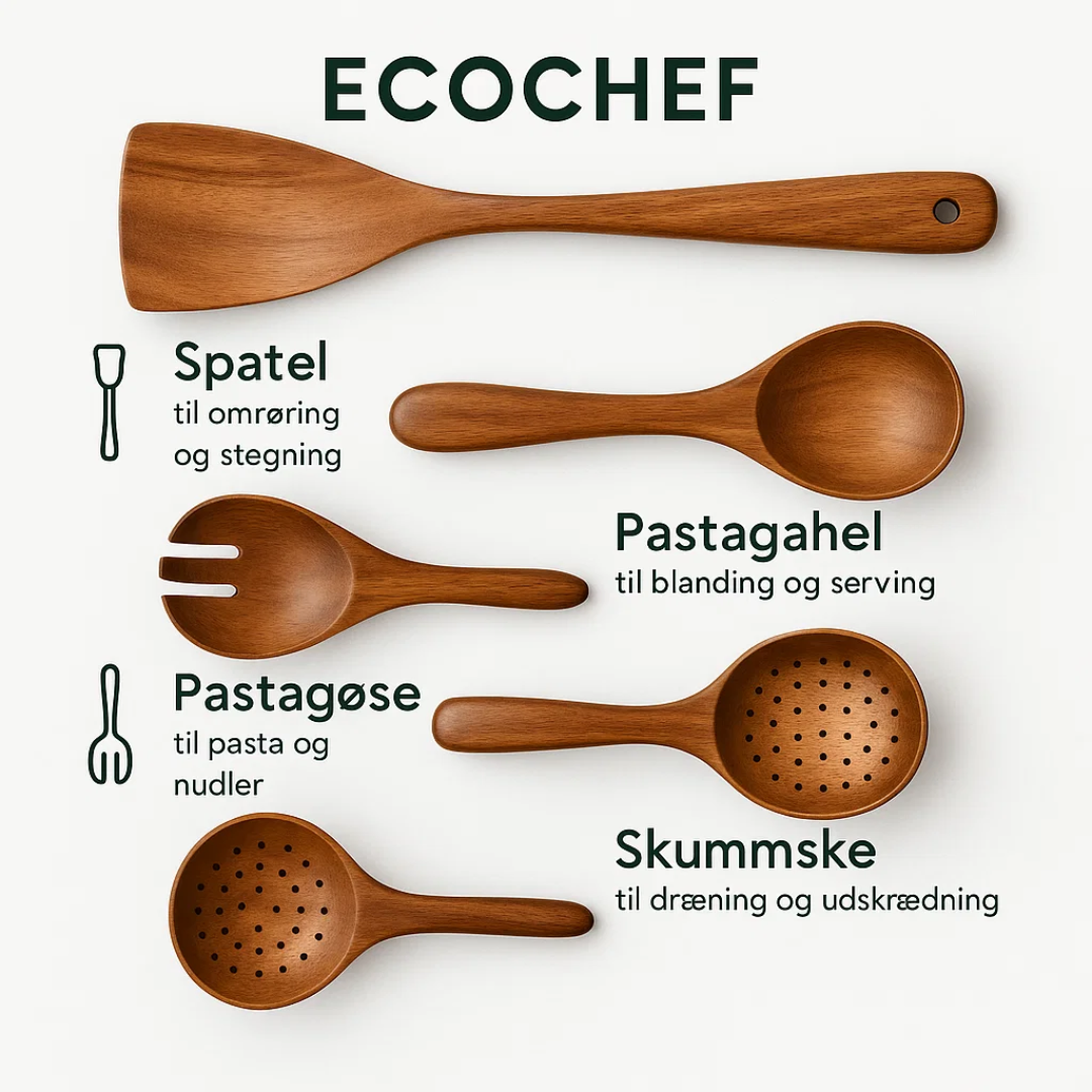 EcoChef | Bæredygtigt Køkkensæt i Træ Nuvenci.dk
