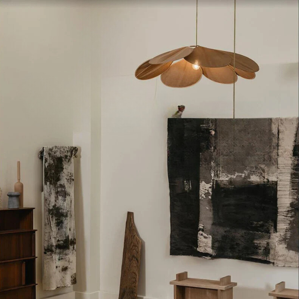 ElegaBloom | Blomsterblad-lampe til moderne boligverdener Brun Nuvenci.dk