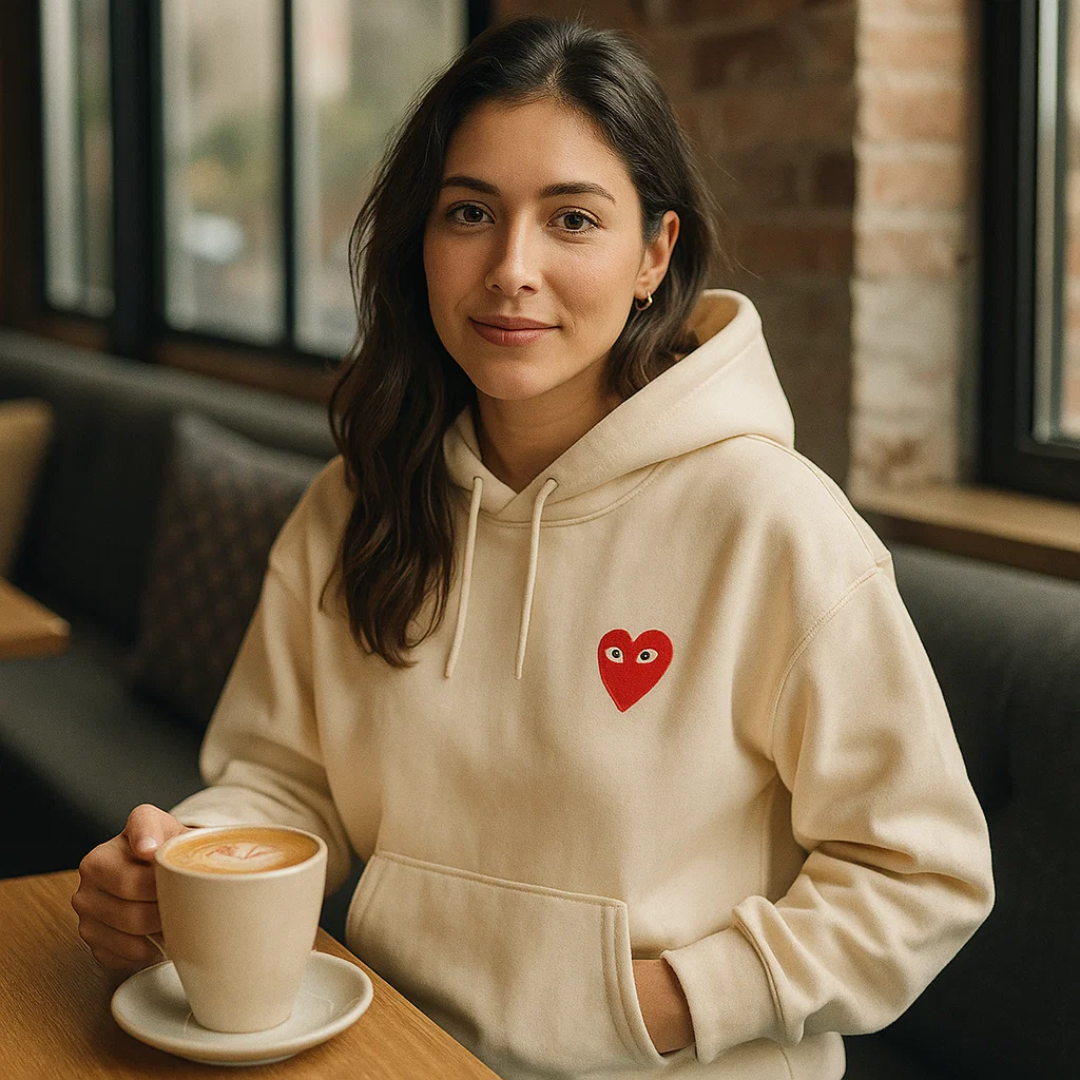 Elfa | Elegant Hjerte Sweater – Chic, Komfortabel & Stilfuld Nuvenci.dk