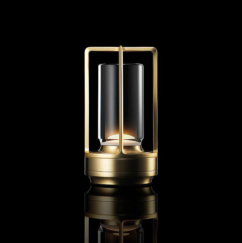 EmberWave | LED Bordlampe – Dæmpbar Belysning for Hygge Guld Nuvenci.dk