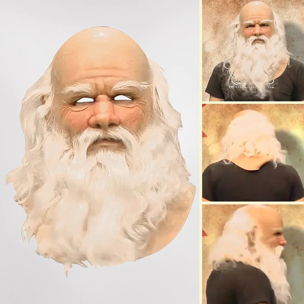 FestiveFace | Julemandsmaske – Realistisk Forklædning
