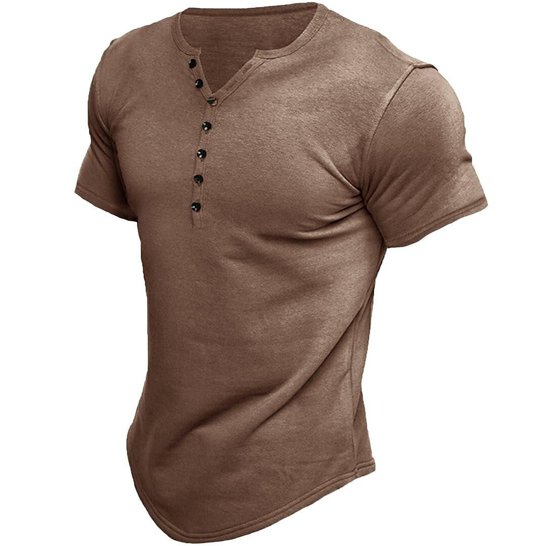 Joel | Henley T-shirt – Klassisk Pasform til Daglig Brug