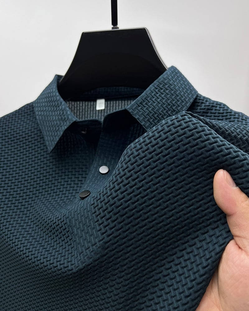 Felix | Elegant Komfort Poloshirt | Herremode Blå Nuvenci.dk
