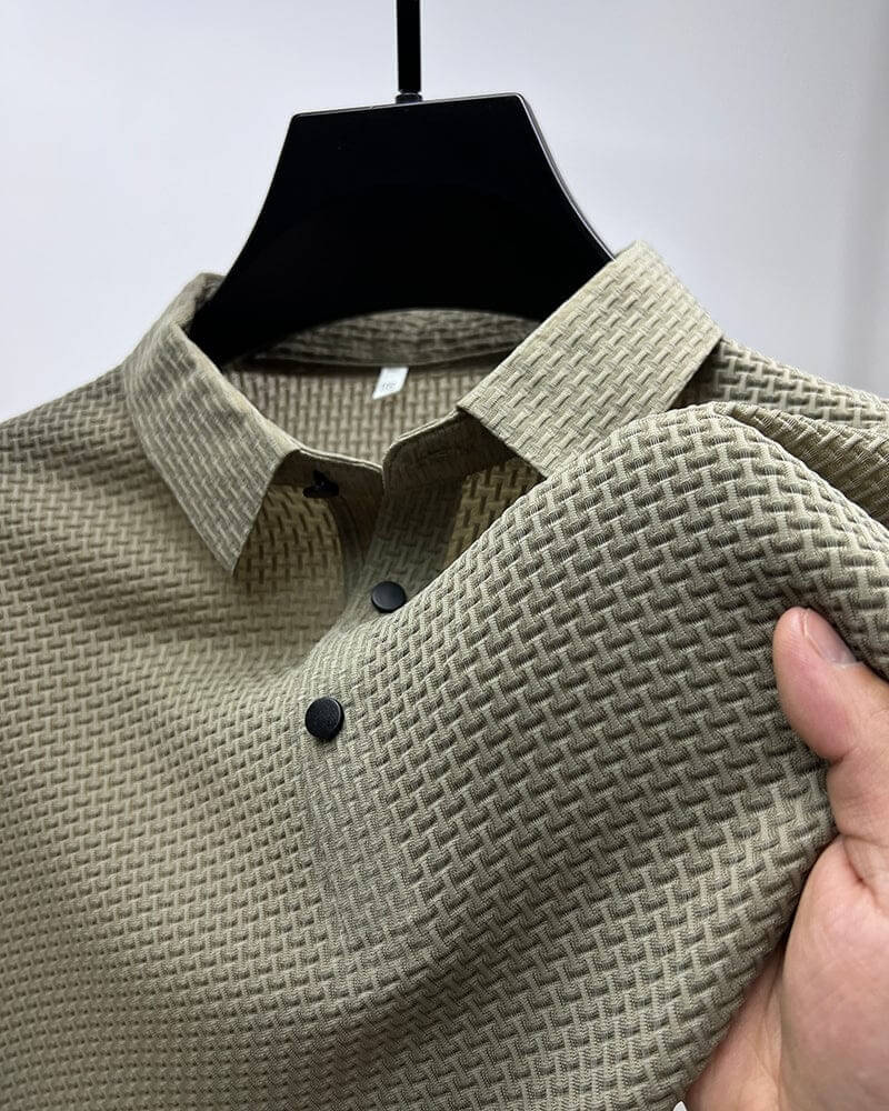 Felix | Elegant Komfort Poloshirt | Herremode Kaki Nuvenci.dk