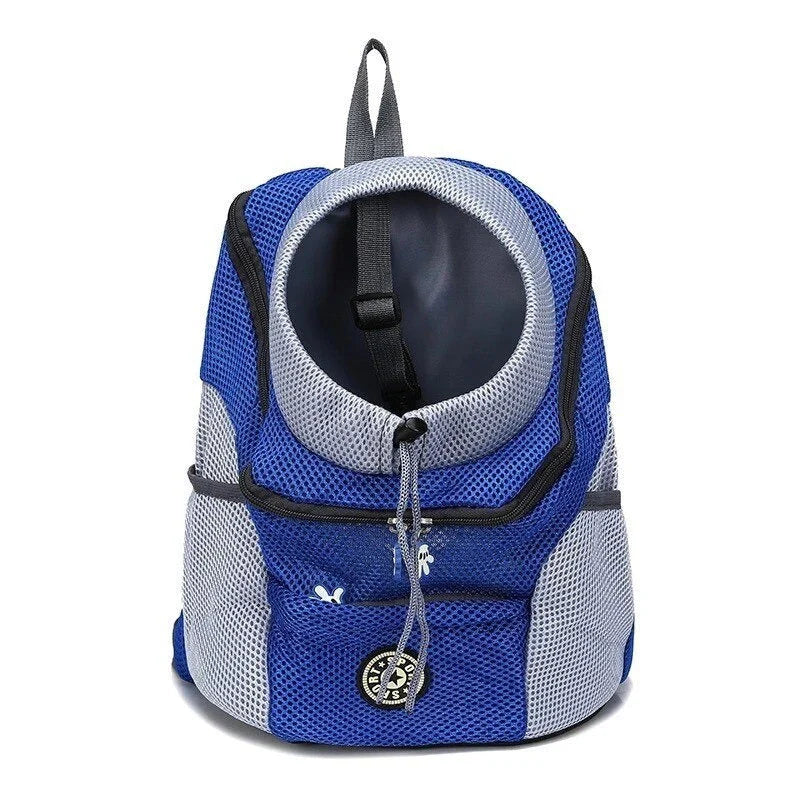 FetchPack | Hundetransportrygsæk – Komfort og Sikkerhed Blå 0-5 Kg (30x34x16cm) Nuvenci.dk