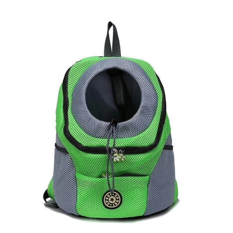 FetchPack | Hundetransportrygsæk – Komfort og Sikkerhed Grøn 0-5 Kg (30x34x16cm) Nuvenci.dk