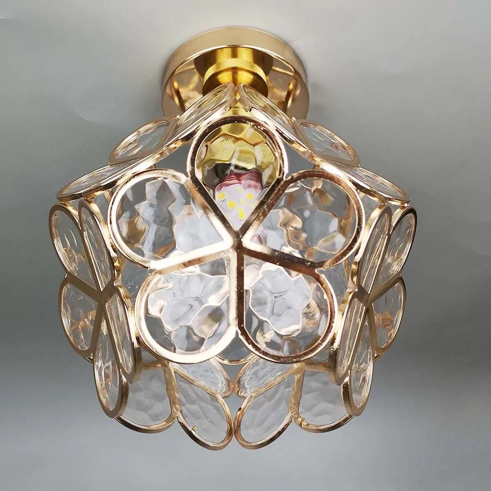FleurLuxe | Design Blomster Stil Glas Ganglampe Klar D20cm*H25cm Nuvenci.dk