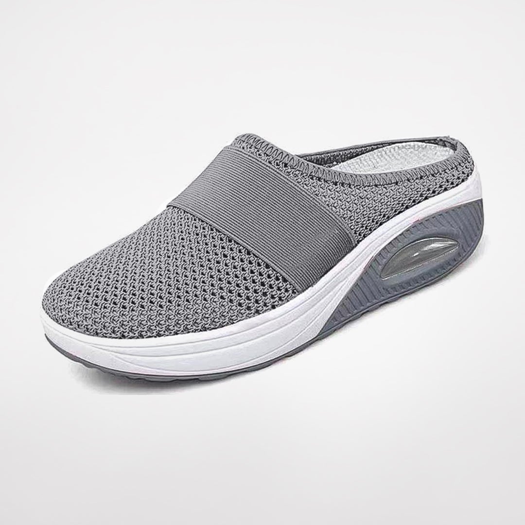 FlexiComfort | Orthopediske Hjemmesko Dame Non-Slip Design for Daglig Komfort Lysgrå Nuvenci.dk