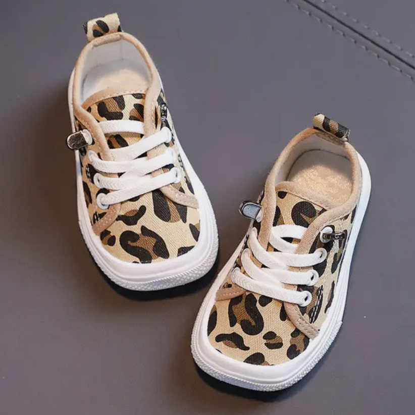 FlexSteps - Ergonomisk Barfodssneaker Til Børn Leopard Nuvenci.dk