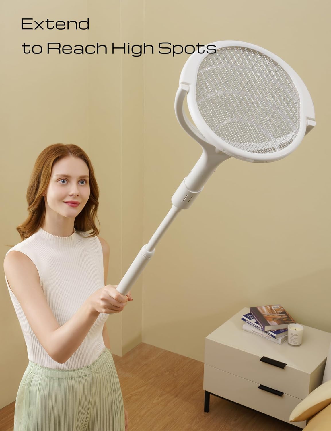 FlyRacket | Genopladelig elektrisk fluefangst Original bat (inkl. forlængerstang) Nuvenci.dk
