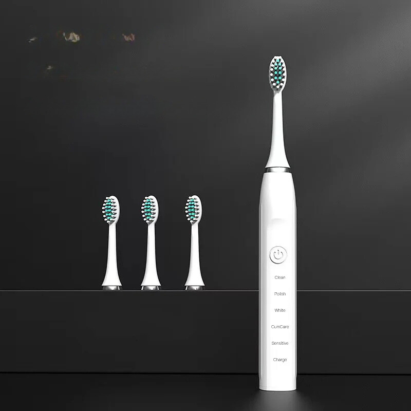 FreshVibe | Sonic Tandbørste med Langtidsholdbare Børstehoveder Hvid Nuvenci.dk