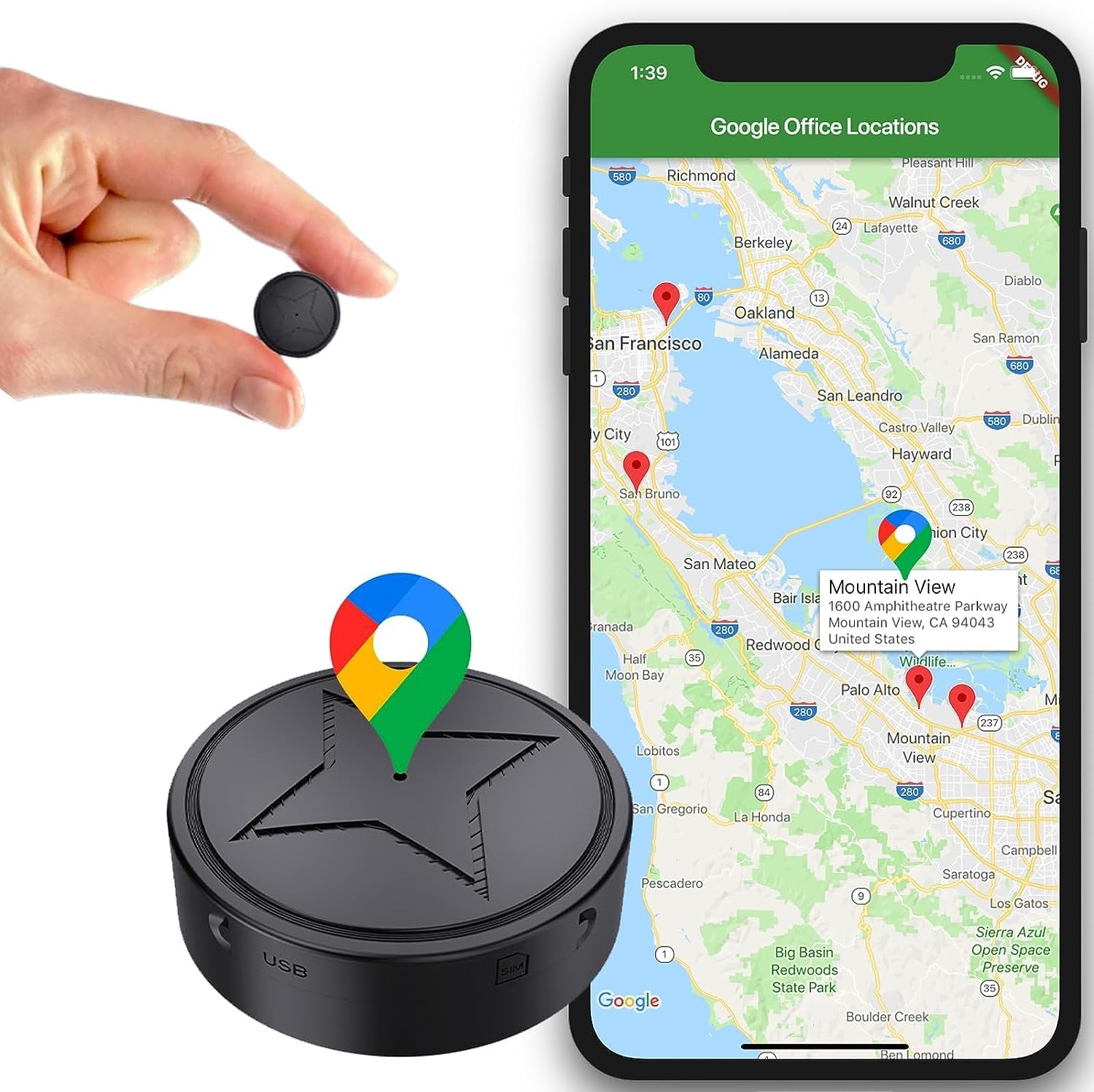 Geopod til bil | Magnetisk Mini GPS-tracker til Live Overvågning Nuvenci.dk