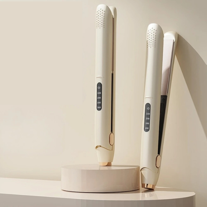 GlamStraight | 2-i-1 Glattejern med Hurtig Opvarmning Beige Nuvenci.dk