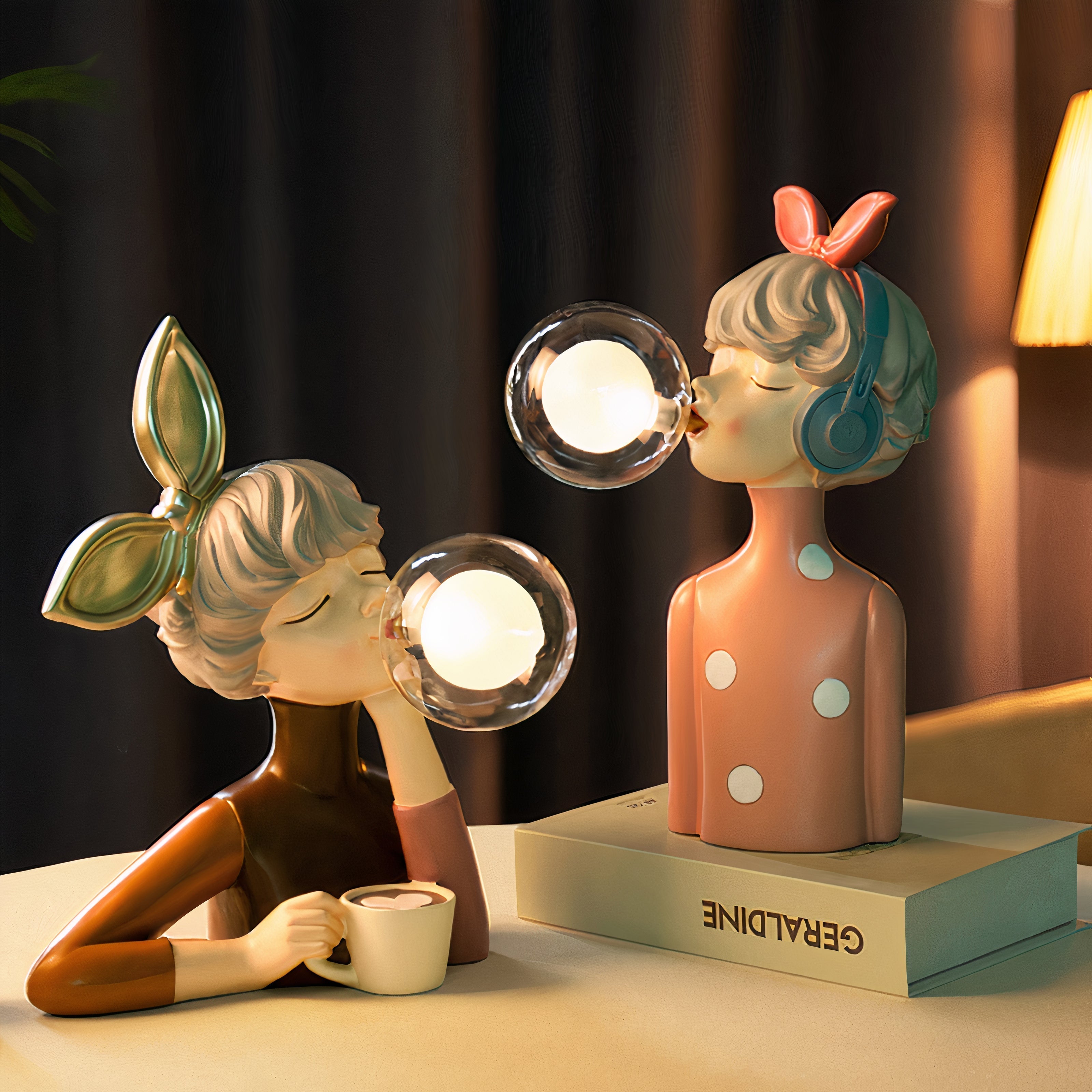 GleamGlow | Bordlampe – Perfekt til Stue og Soveværelse Nuvenci.dk