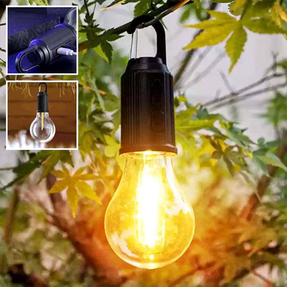 GlowCamp | Genopladelig Retro-lampe til indendørs og udendørs brug Nuvenci.dk