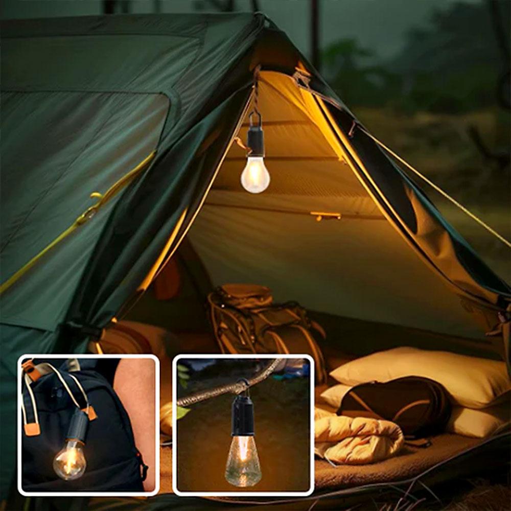GlowCamp | Genopladelig Retro-lampe til indendørs og udendørs brug Nuvenci.dk