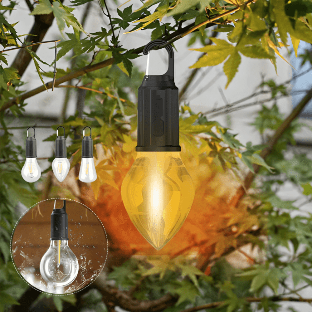 GlowCamp | Genopladelig Retro-lampe til indendørs og udendørs brug Nuvenci.dk