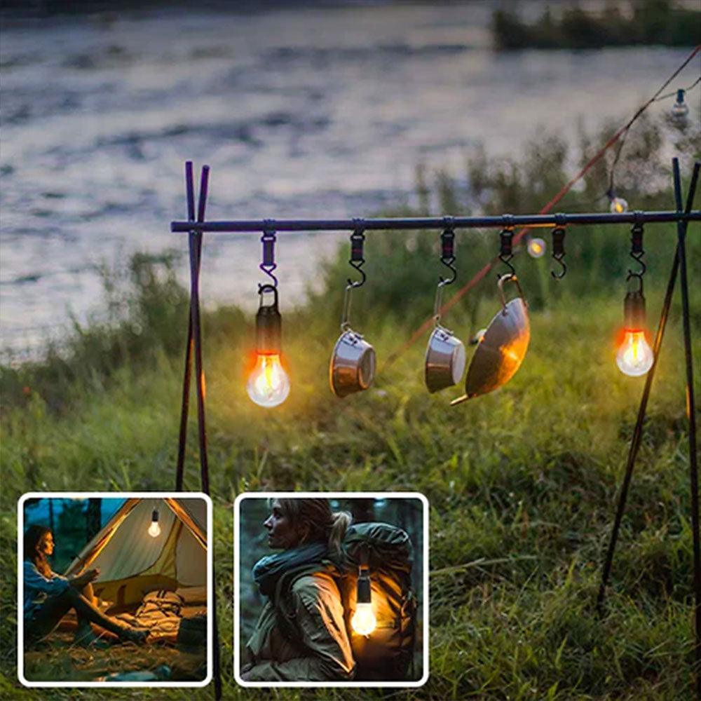 GlowCamp | Genopladelig Retro-lampe til indendørs og udendørs brug Nuvenci.dk