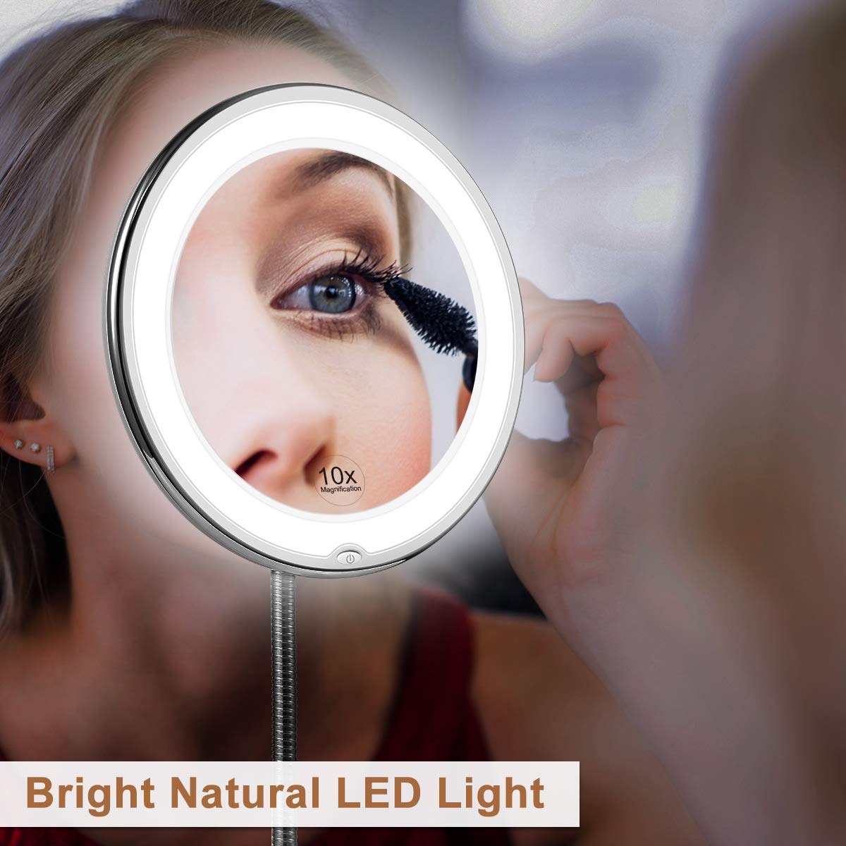 GlowMirror | Fleksibelt Makeup Spejl med Dagslys-LED Nuvenci.dk